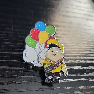 Disney's Up Movie Inspired Russel Enamel Pin with Colorful Balloons - Multicolor